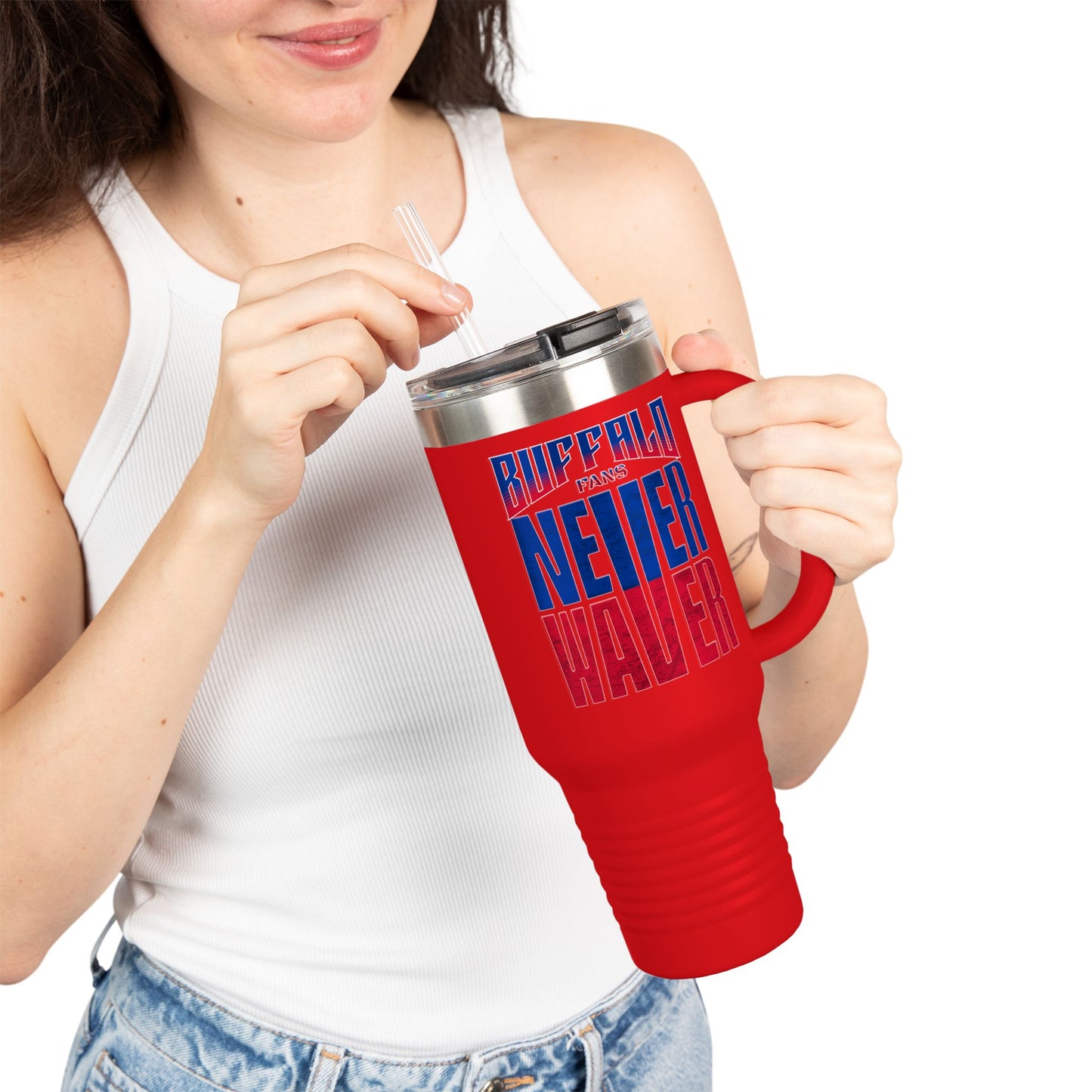 Buffalo Fans Never Waver Insulated Travel Mug, 40oz - Never Waver