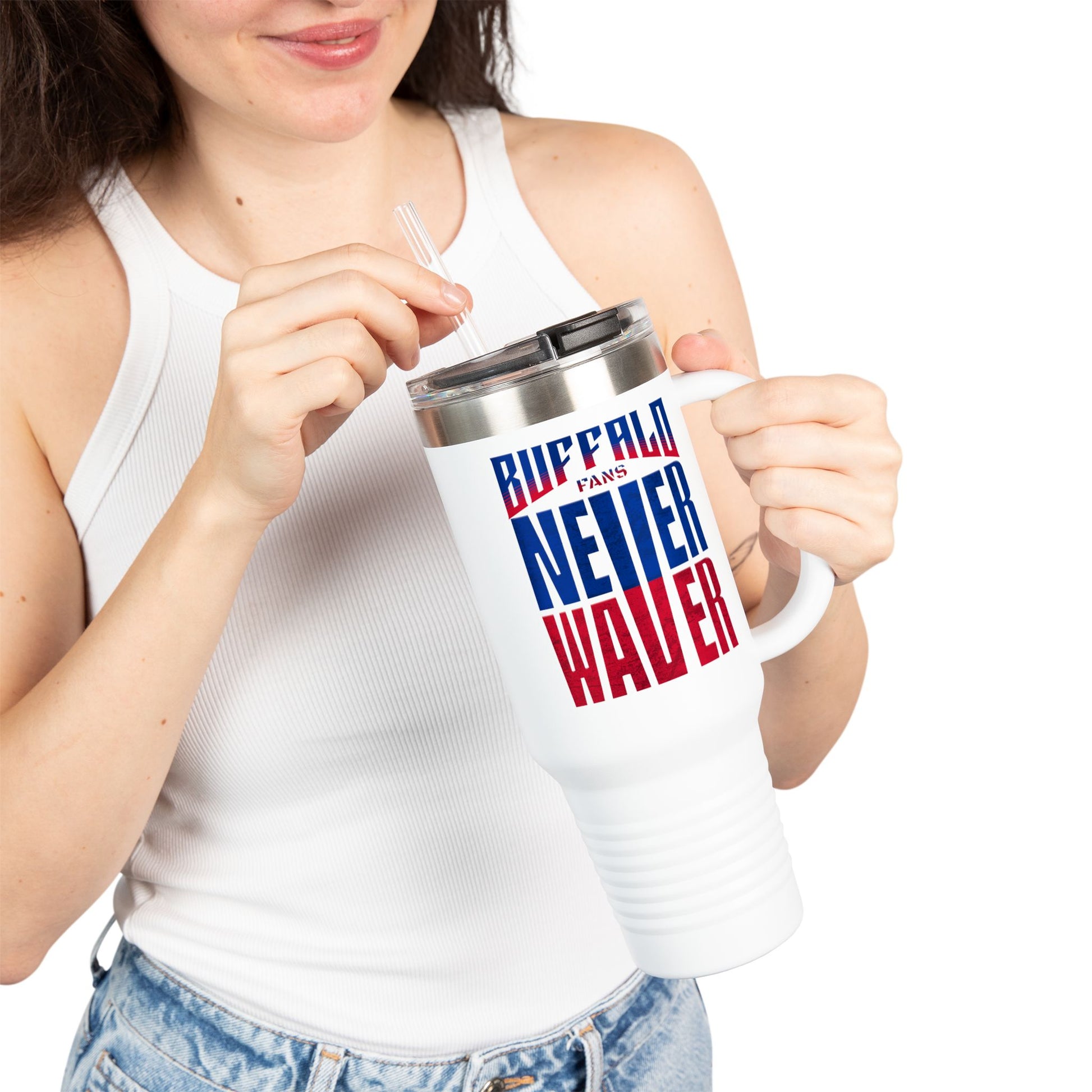 Buffalo Fans Never Waver Insulated Travel Mug, 40oz - Never Waver