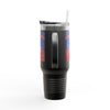 Buffalo Fans Never Waver W- Leopard football nsulated Travel Mug, 40oz - Never Waver