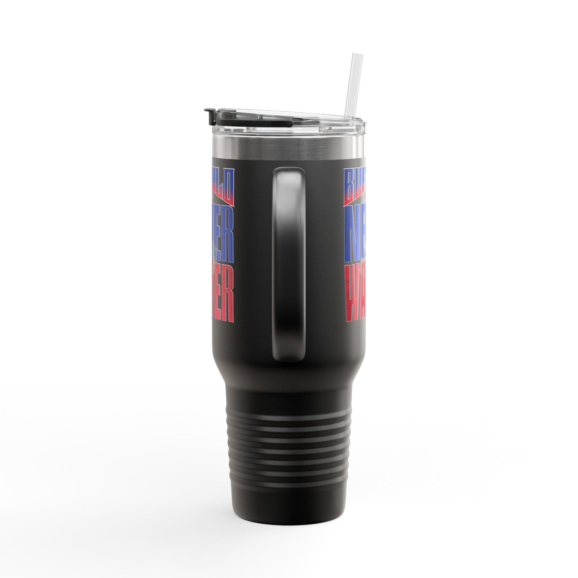 Buffalo Fans Never Waver W- Leopard football nsulated Travel Mug, 40oz - Never Waver