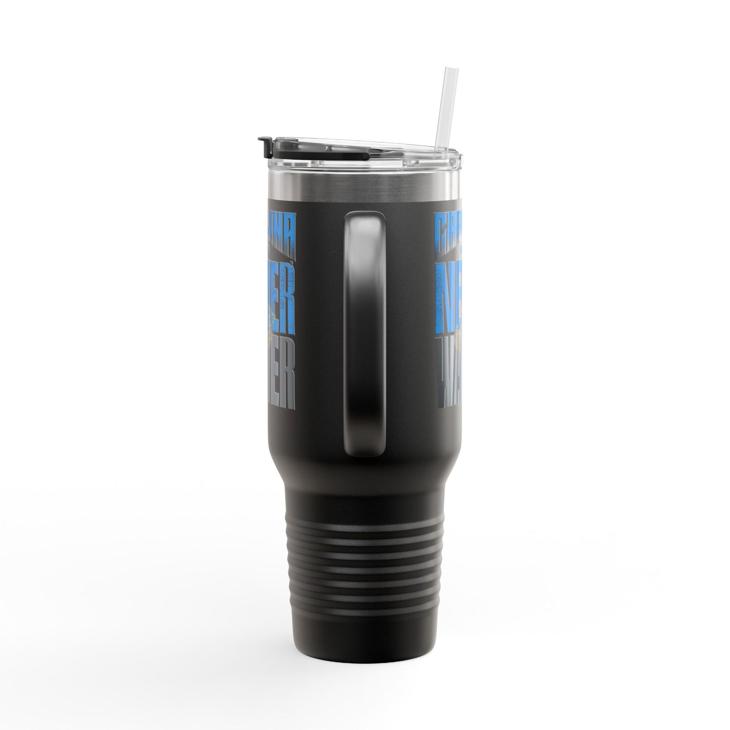 Carolina Fans Never Waver W- Leopard Football Insulated Travel Mug, 40oz - Never Waver