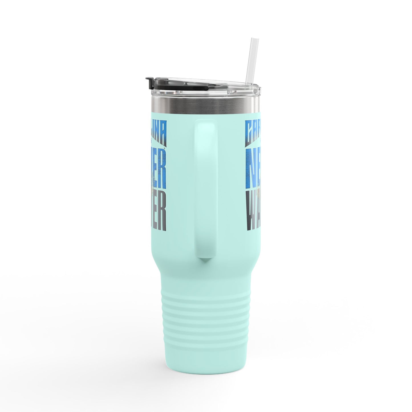 Carolina Fans Never Waver W- Leopard Football Insulated Travel Mug, 40oz - Never Waver