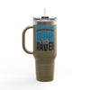 Carolina Fans Never Waver W- Leopard Football Insulated Travel Mug, 40oz - Never Waver