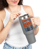 Chicago Fans Never Waver W-Leopard Football Insulated Travel Mug, 40oz - Never Waver