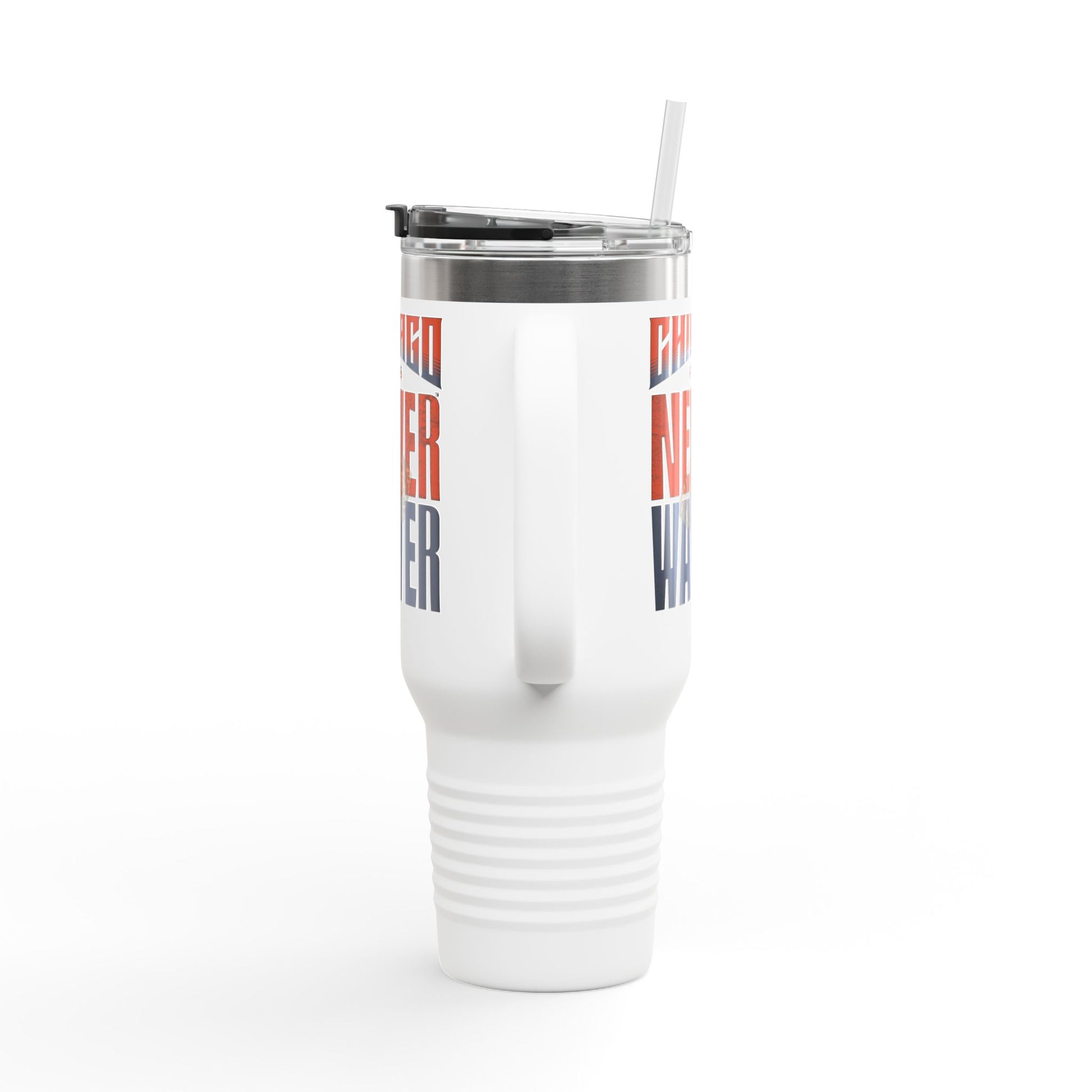 Chicago Fans Never Waver W-Leopard Football Insulated Travel Mug, 40oz - Never Waver