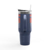 Chicago Fans Never Waver W-Leopard Football Insulated Travel Mug, 40oz - Never Waver