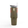 Chicago Fans Never Waver W-Leopard Football Insulated Travel Mug, 40oz - Never Waver