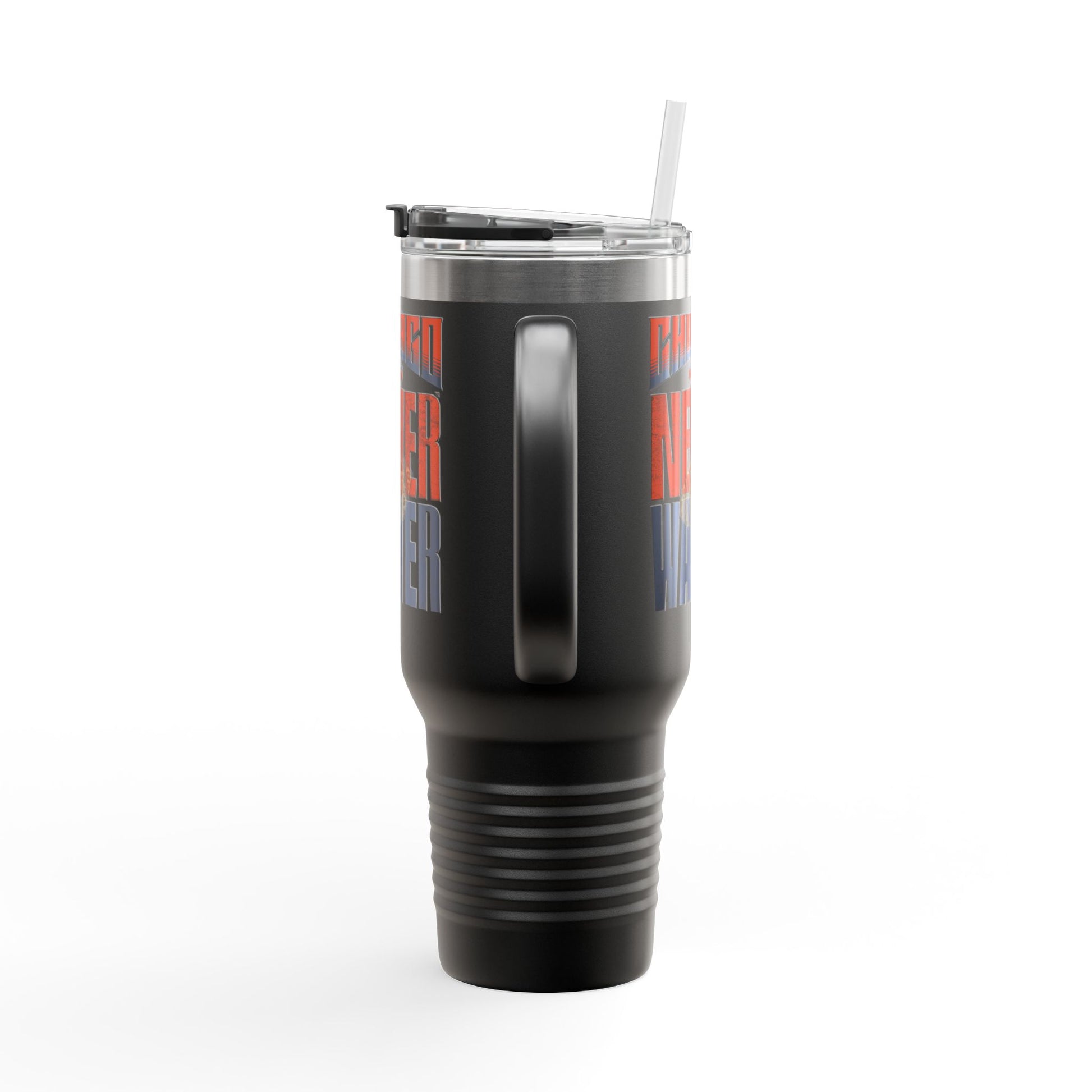 Chicago Fans Never Waver W-Leopard Football Insulated Travel Mug, 40oz - Never Waver