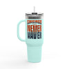 Chicago Fans Never Waver W-Leopard Football Insulated Travel Mug, 40oz - Never Waver