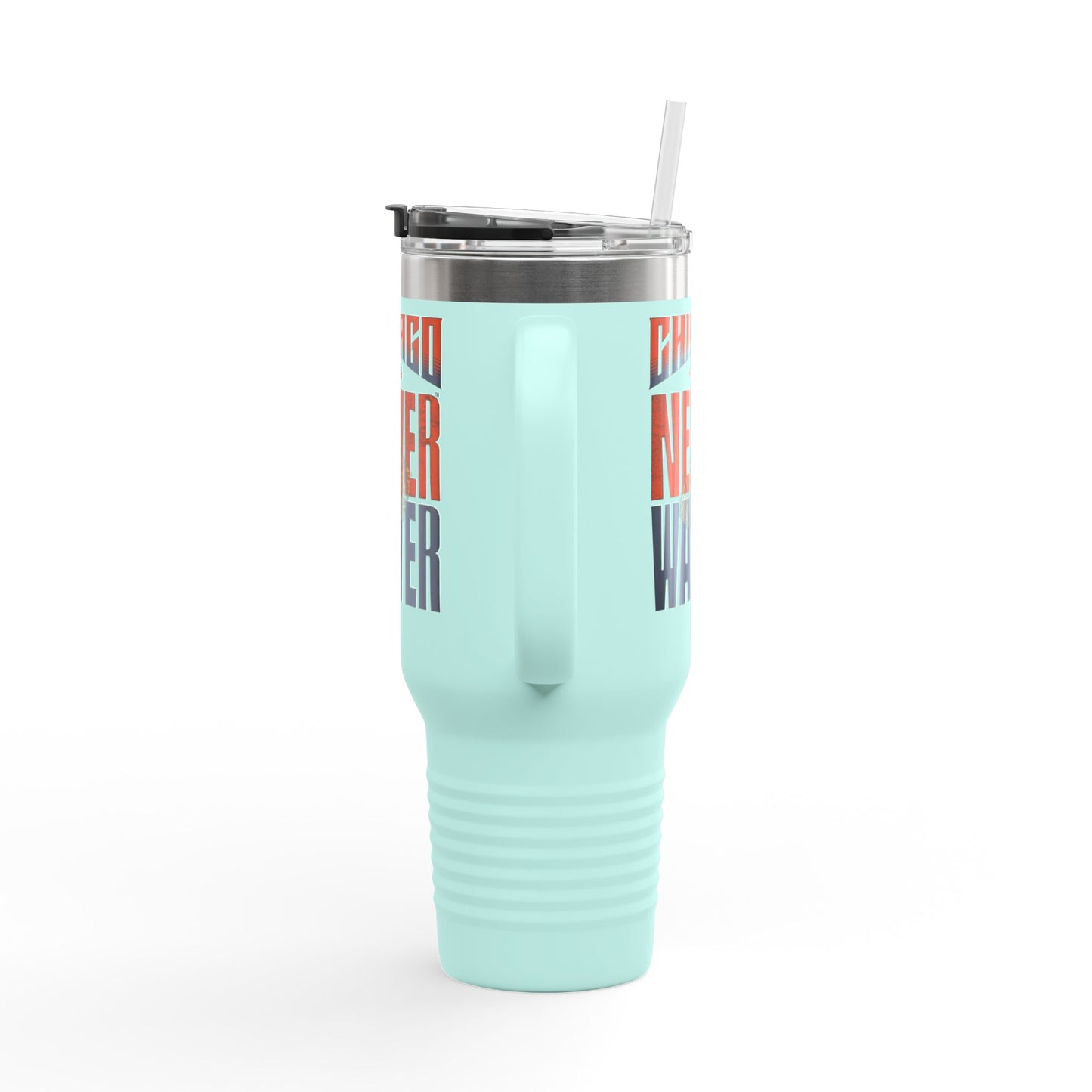 Chicago Fans Never Waver W-Leopard Football Insulated Travel Mug, 40oz - Never Waver