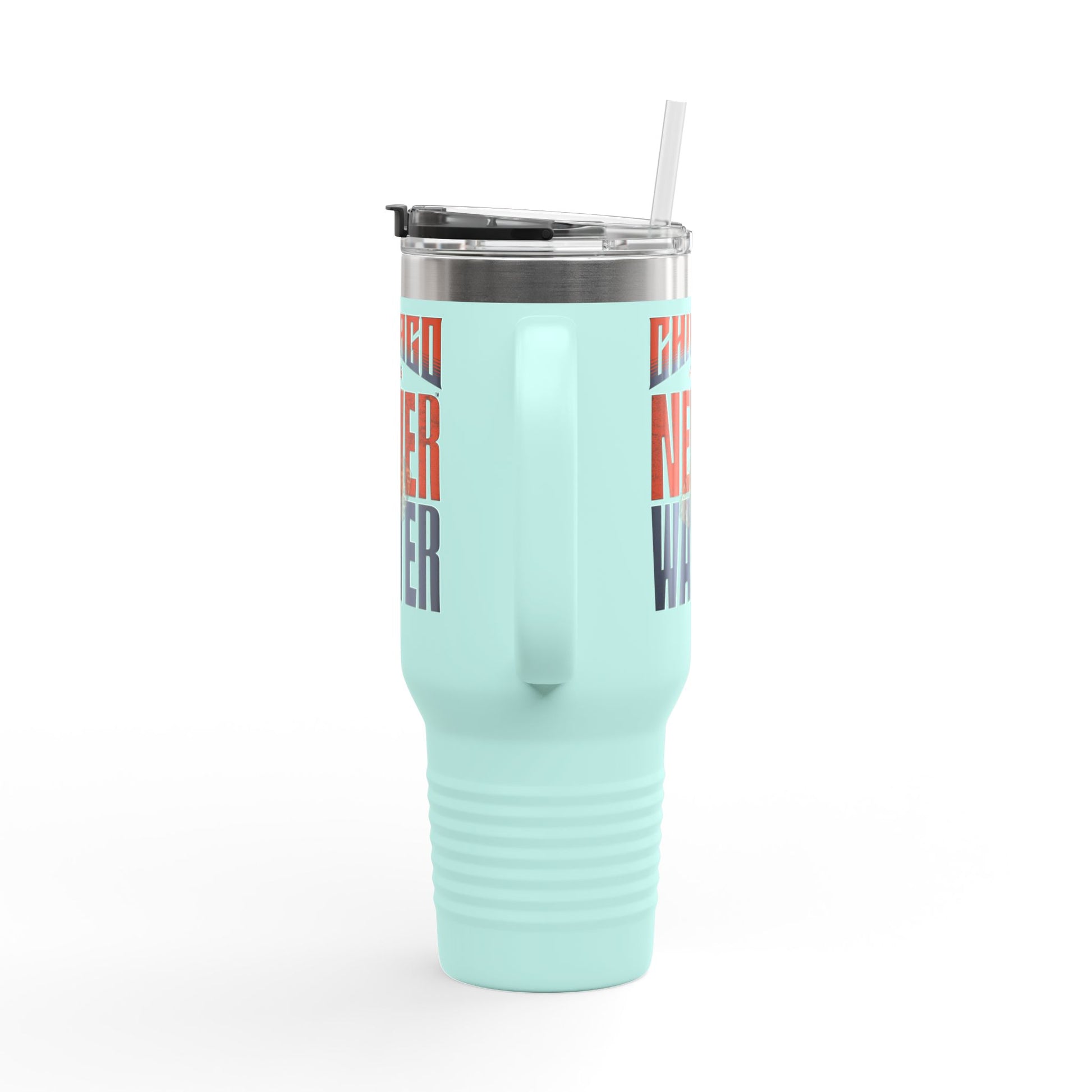 Chicago Fans Never Waver W-Leopard Football Insulated Travel Mug, 40oz - Never Waver