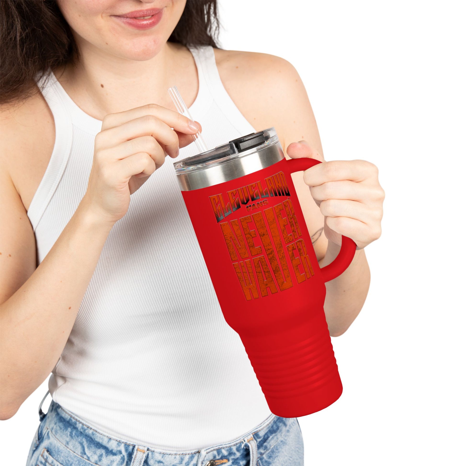 Cleveland Fans Never Waver Insulated Travel Mug, 40oz - Never Waver