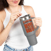 Cleveland Fans Never Waver W-Leopard Football Insulated Travel Mug, 40oz - Never Waver