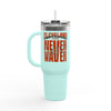 Cleveland Fans Never Waver W-Leopard Football Insulated Travel Mug, 40oz - Never Waver