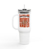 Cleveland Fans Never Waver W-Leopard Football Insulated Travel Mug, 40oz - Never Waver
