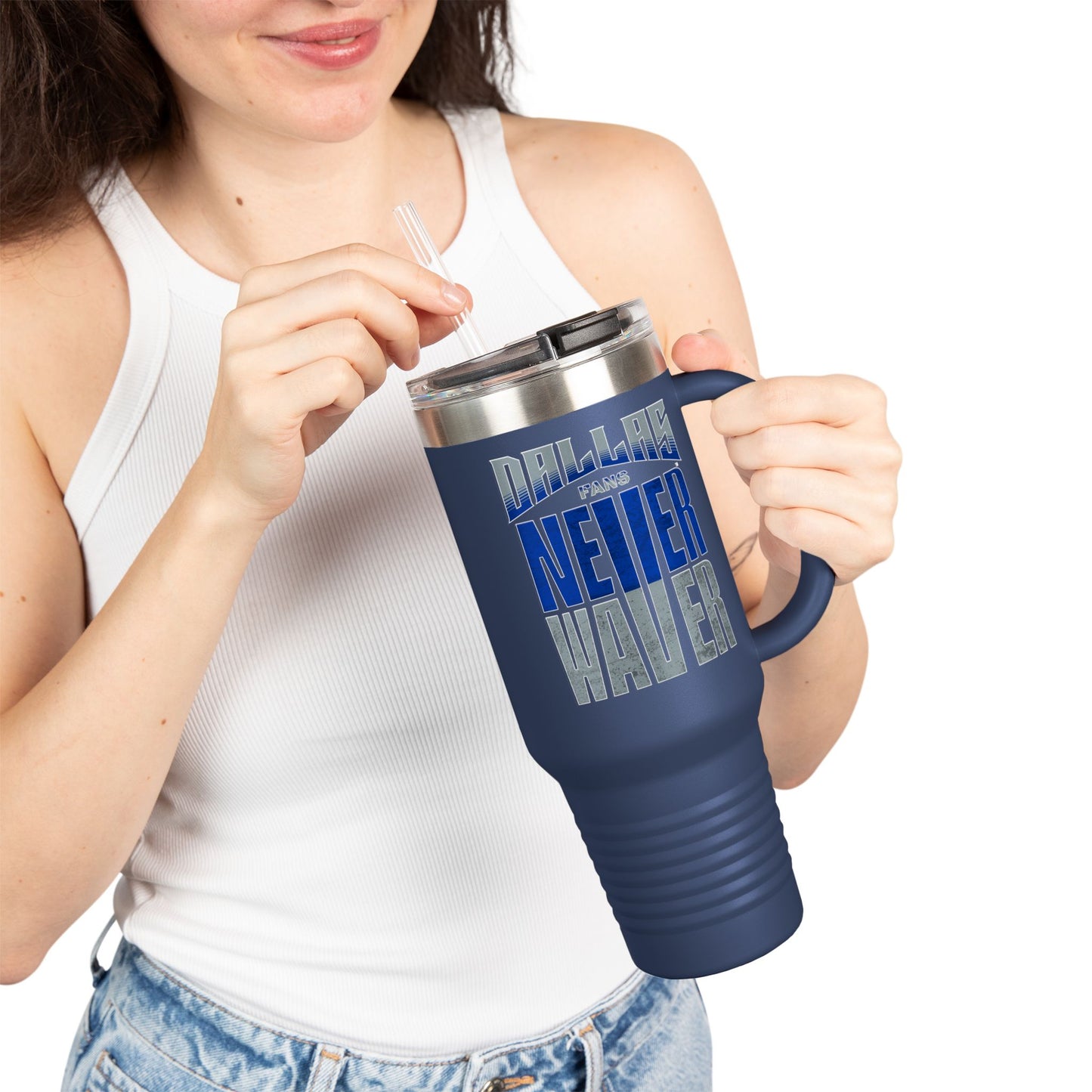 Dallas Fans Never Waver Insulated Travel Mug, 40oz - Never Waver