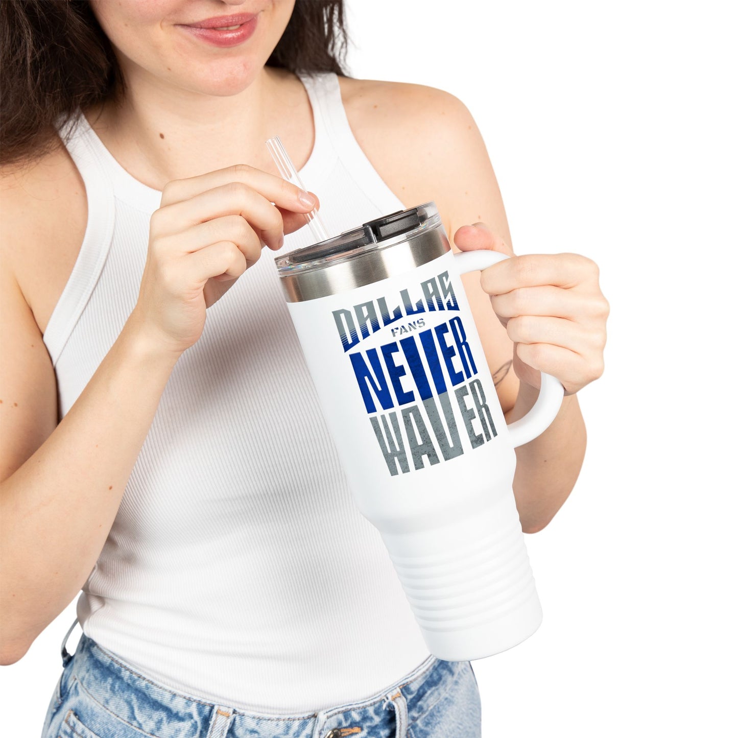 Dallas Fans Never Waver Insulated Travel Mug, 40oz - Never Waver