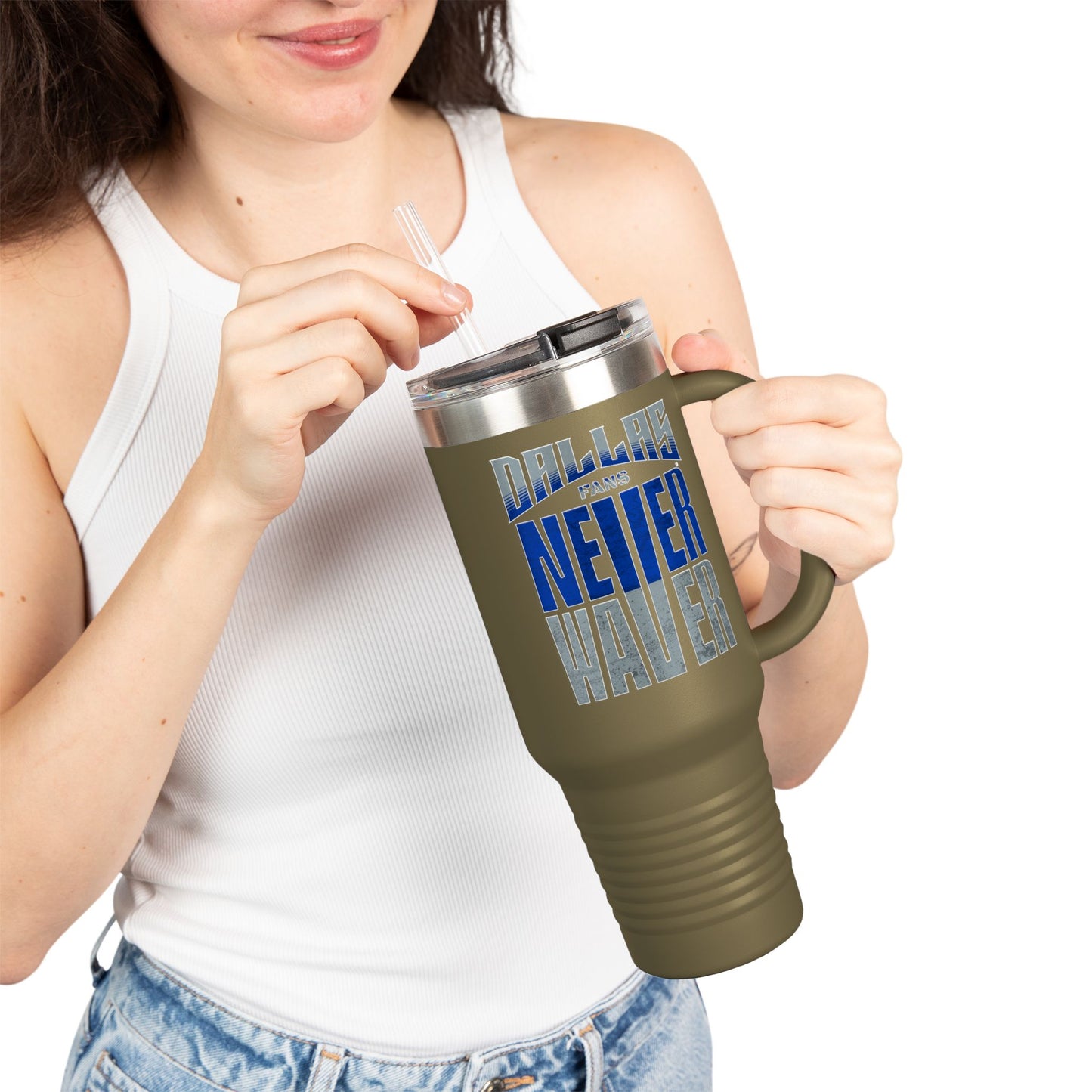 Dallas Fans Never Waver Insulated Travel Mug, 40oz - Never Waver
