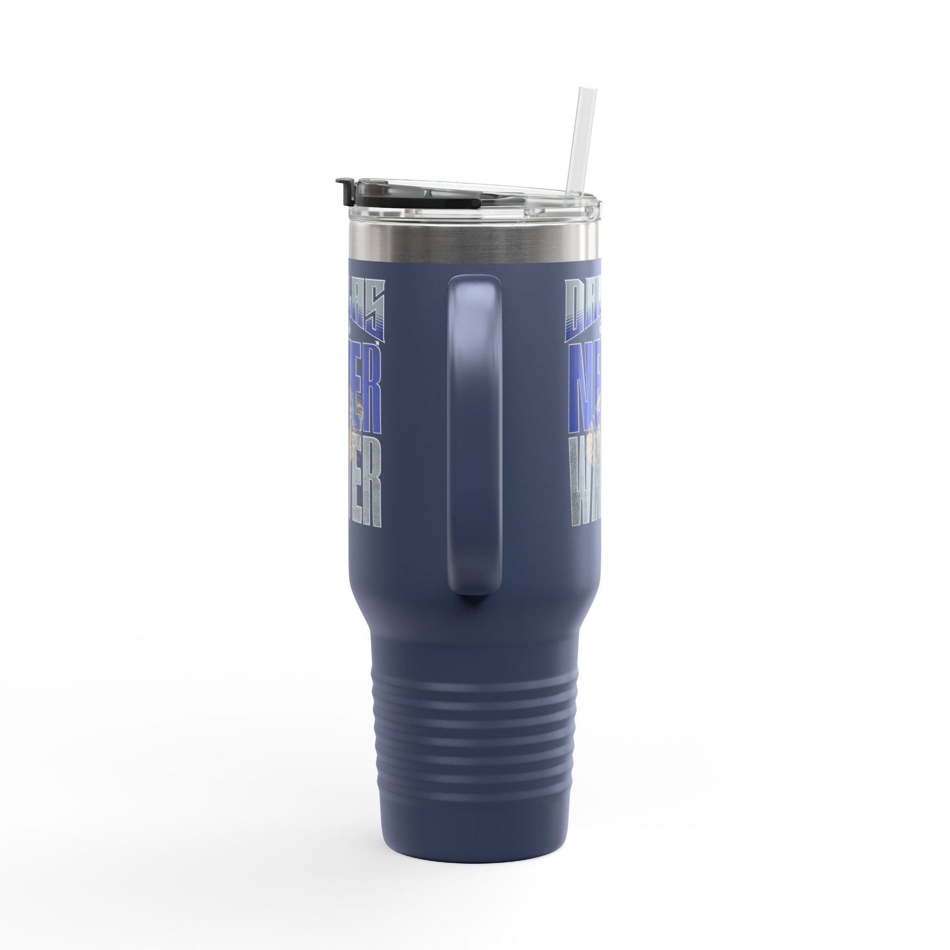 Dallas Fans Never Waver W-Leopard Football Insulated Travel Mug, 40oz - Never Waver