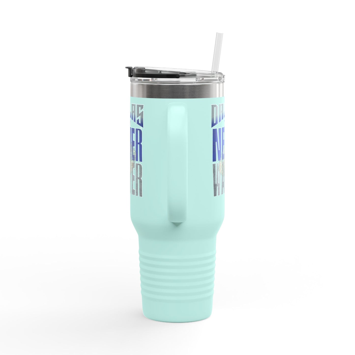 Dallas Fans Never Waver W-Leopard Football Insulated Travel Mug, 40oz - Never Waver