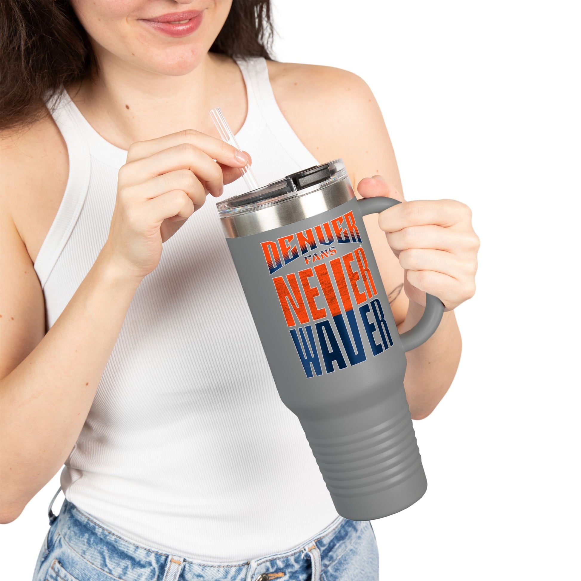 Denver Fans Never Waver Insulated Travel Mug, 40oz - Never Waver