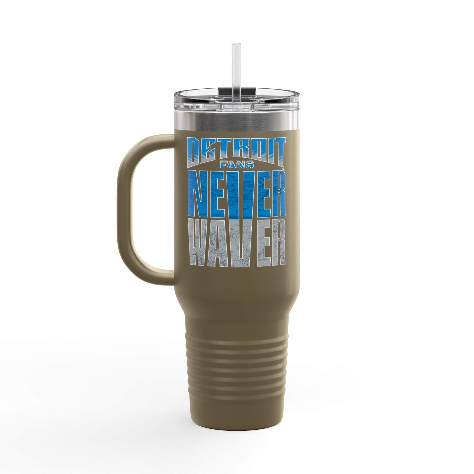 Detroit Fans Never Waver Insulated Travel Mug, 40oz - Never Waver