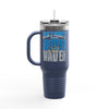 Detroit Fans Never Waver W-Leopard Football Insulated Travel Mug, 40oz - Never Waver