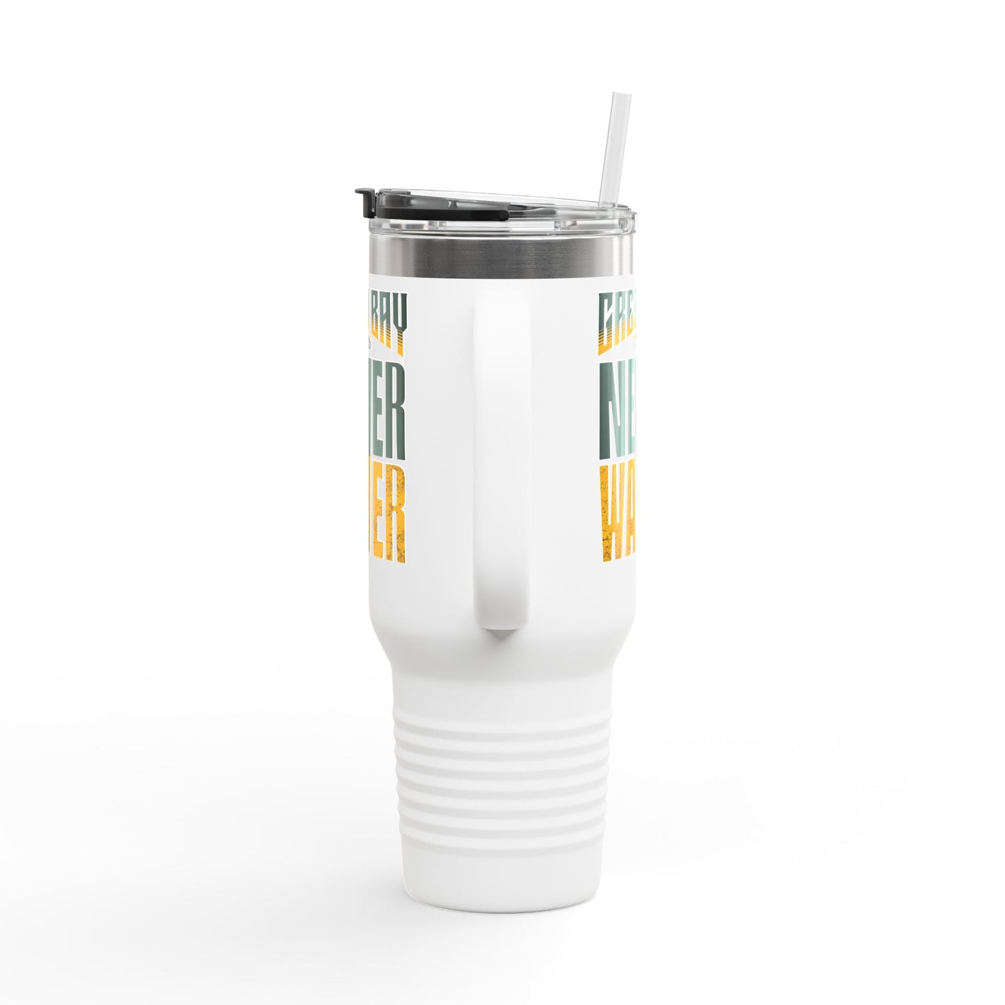 Green Bay Fans Never Waver Insulated Travel Mug, 40oz - Never Waver
