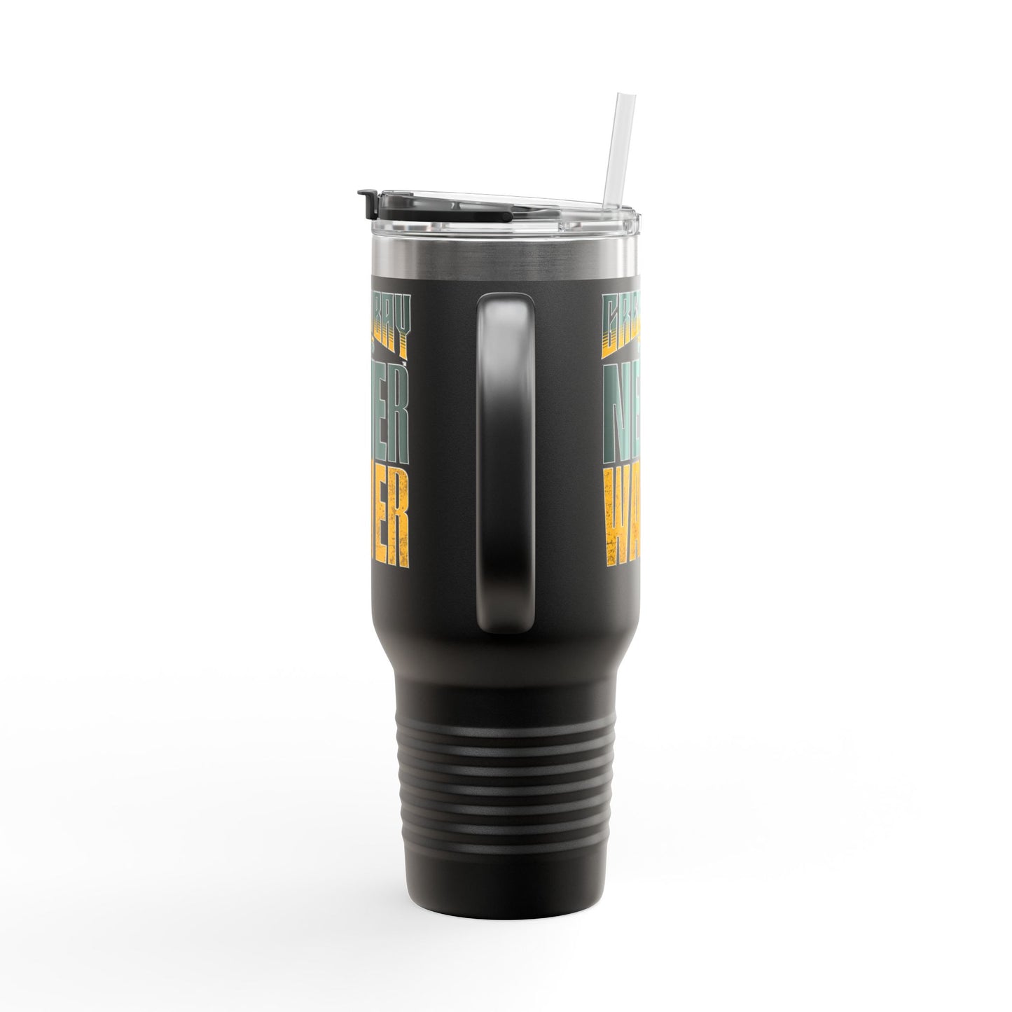 Green Bay Fans Never Waver Insulated Travel Mug, 40oz - Never Waver