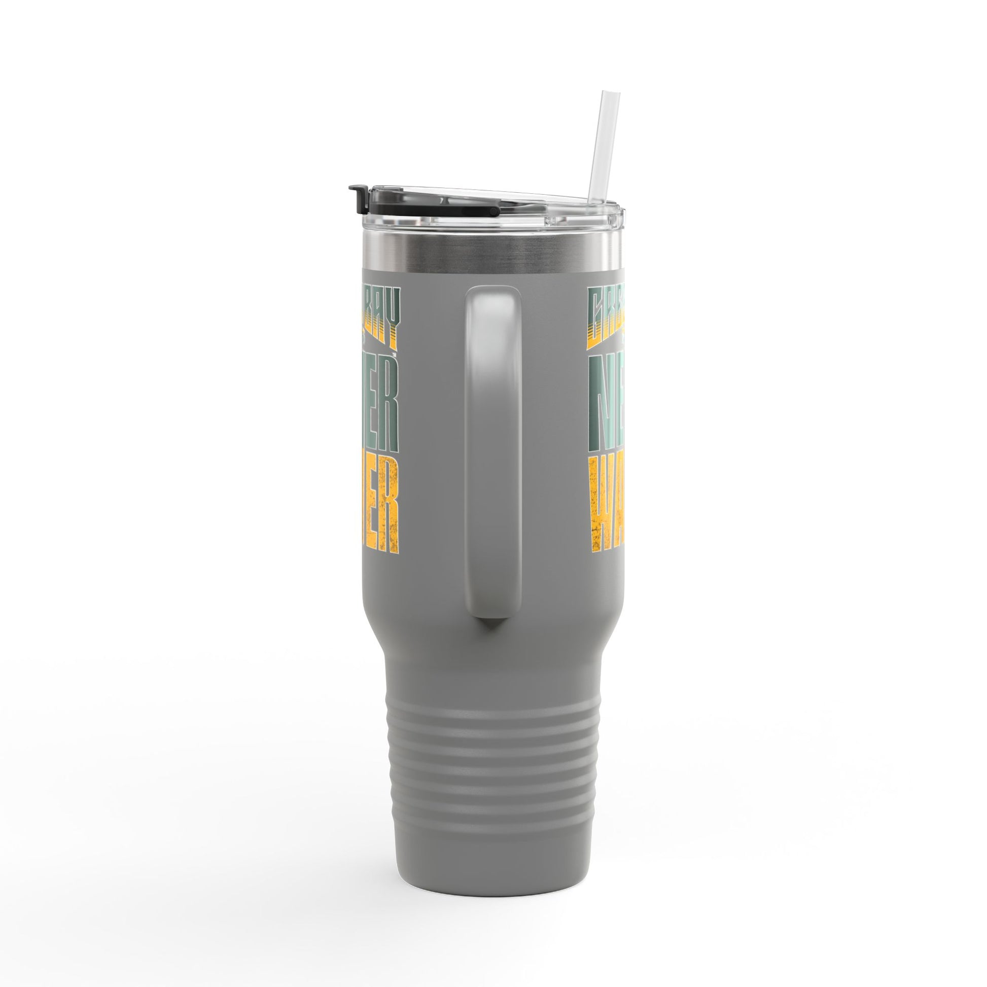 Green Bay Fans Never Waver Insulated Travel Mug, 40oz - Never Waver