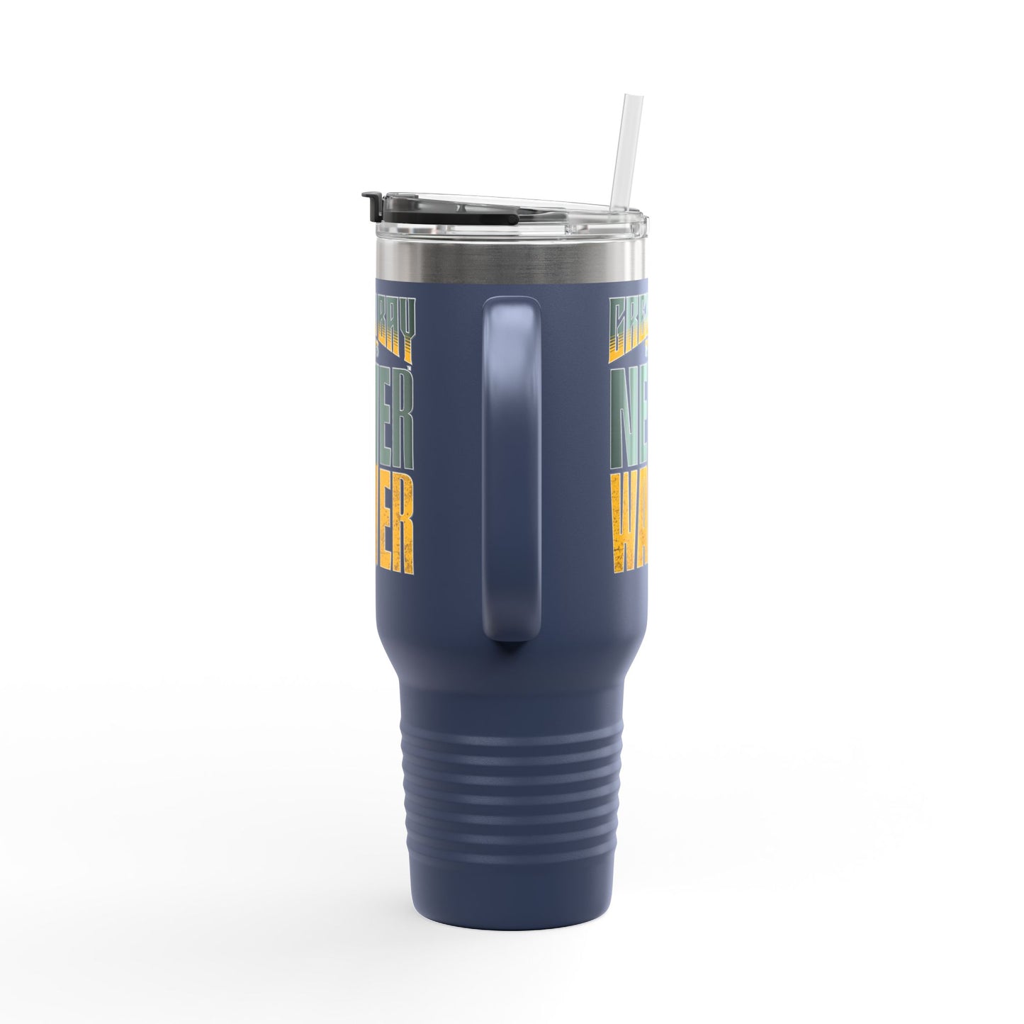 Green Bay Fans Never Waver Insulated Travel Mug, 40oz - Never Waver