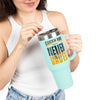 Green Bay Fans Never Waver with leopard football Insulated Travel Mug, 40oz - Never Waver
