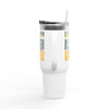 Green Bay Fans Never Waver with leopard football Insulated Travel Mug, 40oz - Never Waver