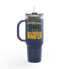 Green Bay Fans Never Waver with leopard football Insulated Travel Mug, 40oz - Never Waver