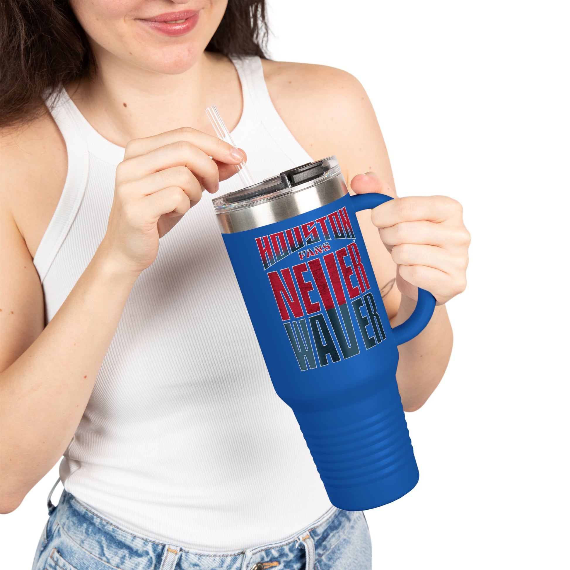 Houston Fans Never Waver Insulated Travel Mug, 40oz - Never Waver