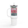 Houston Fans Never Waver W-Leopard Football Insulated Travel Mug, 40oz - Never Waver