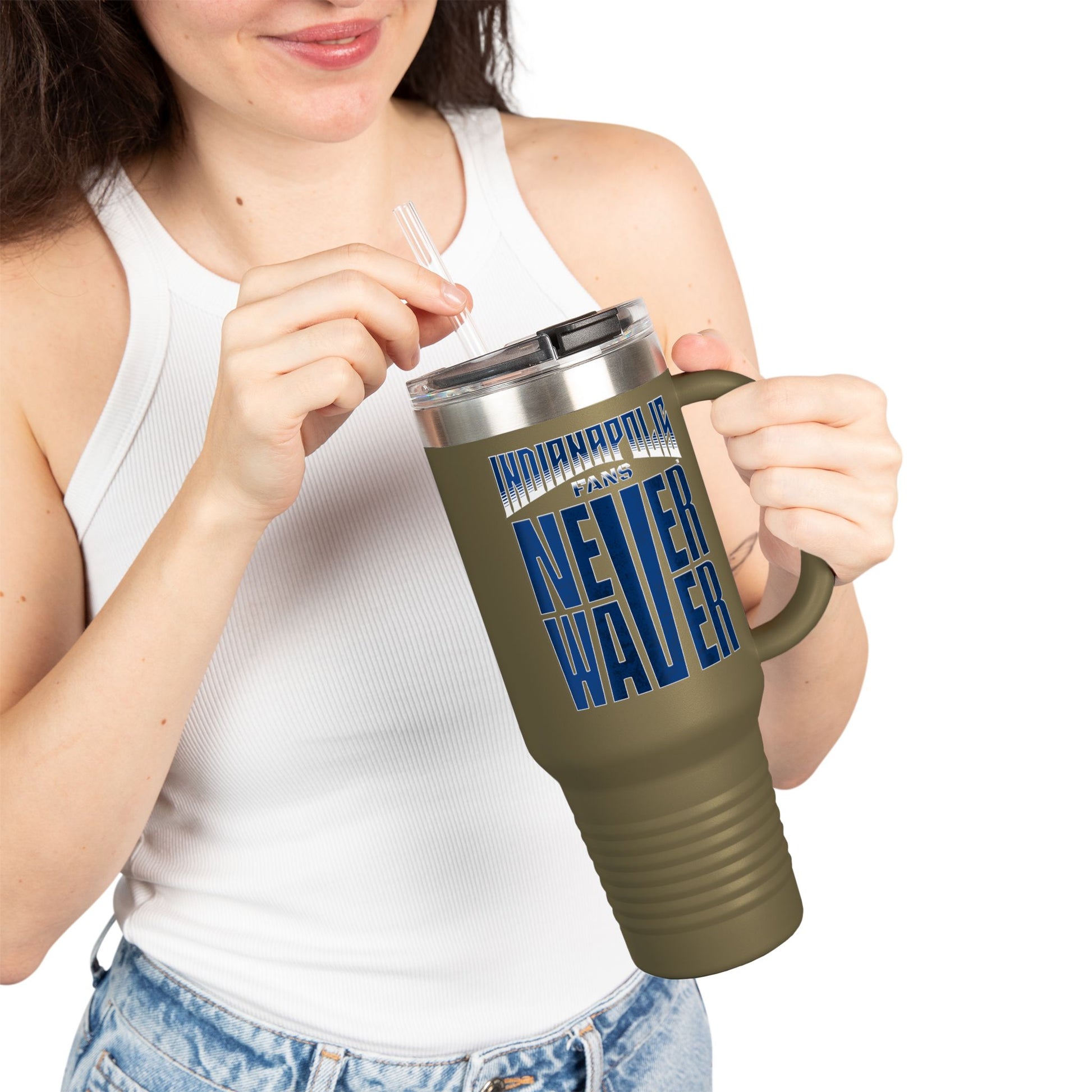 Indianapolis Fans Never Waver Insulated Travel Mug, 40oz - Never Waver