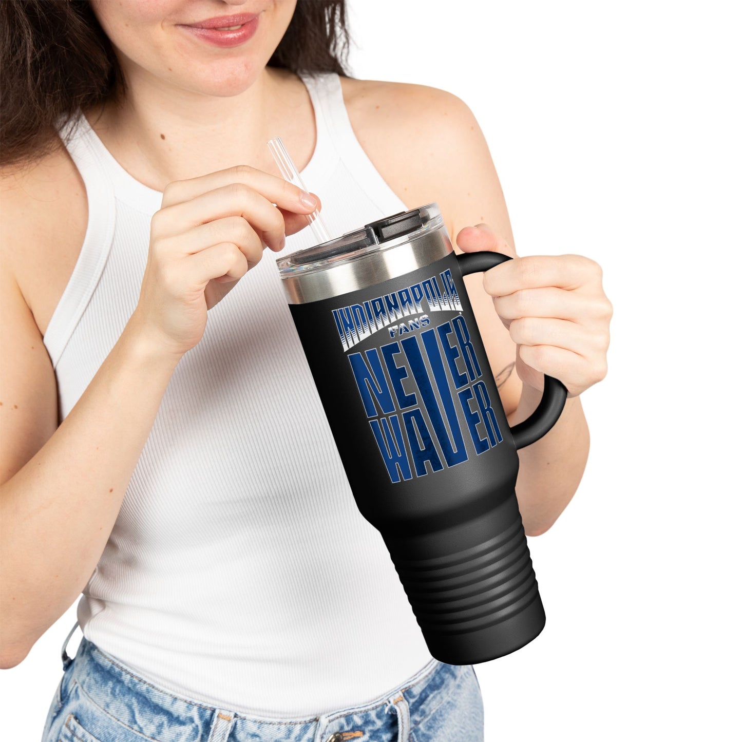 Indianapolis Fans Never Waver Insulated Travel Mug, 40oz - Never Waver