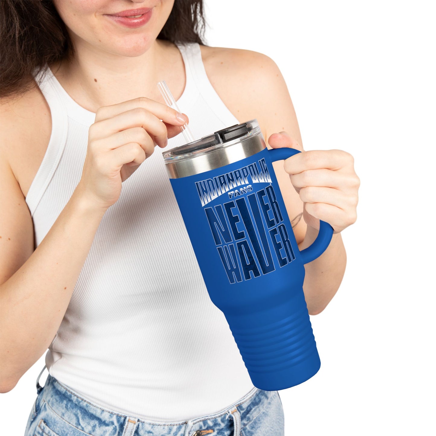 Indianapolis Fans Never Waver Insulated Travel Mug, 40oz - Never Waver
