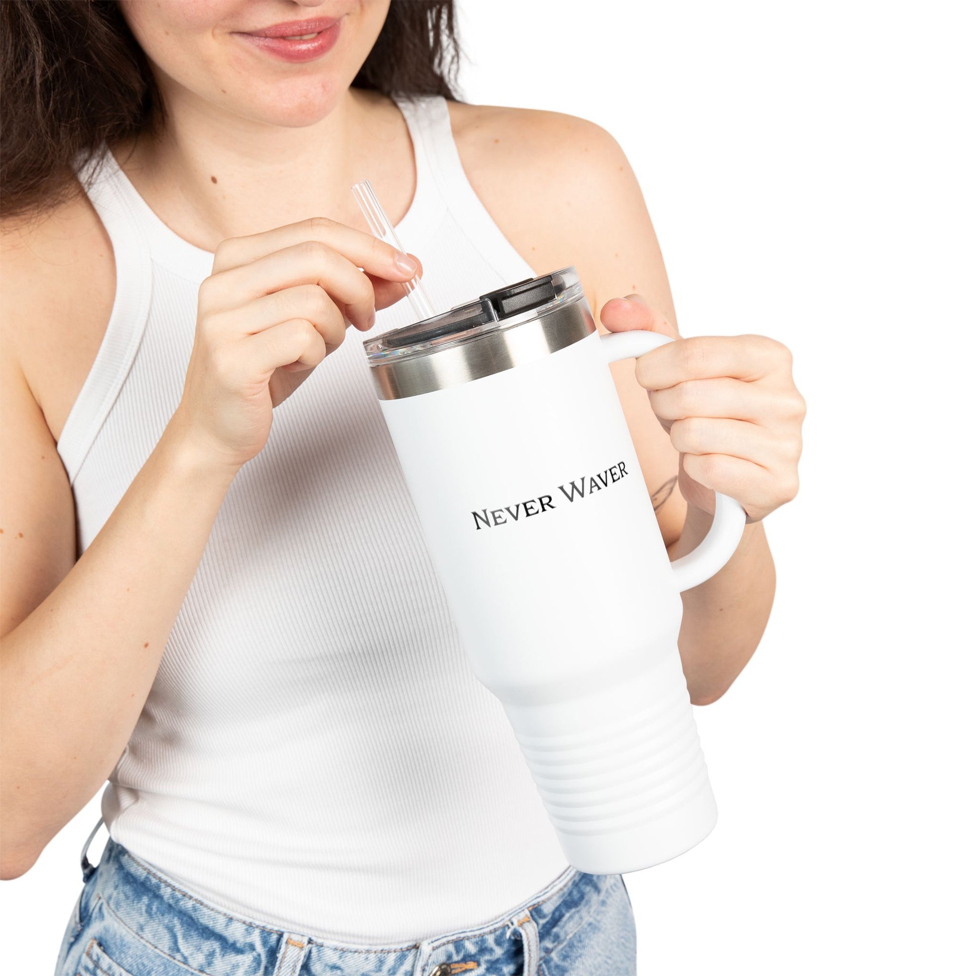 Insulated Travel Mug 40oz - Never Waver On-the-Go Hydration - Never Waver