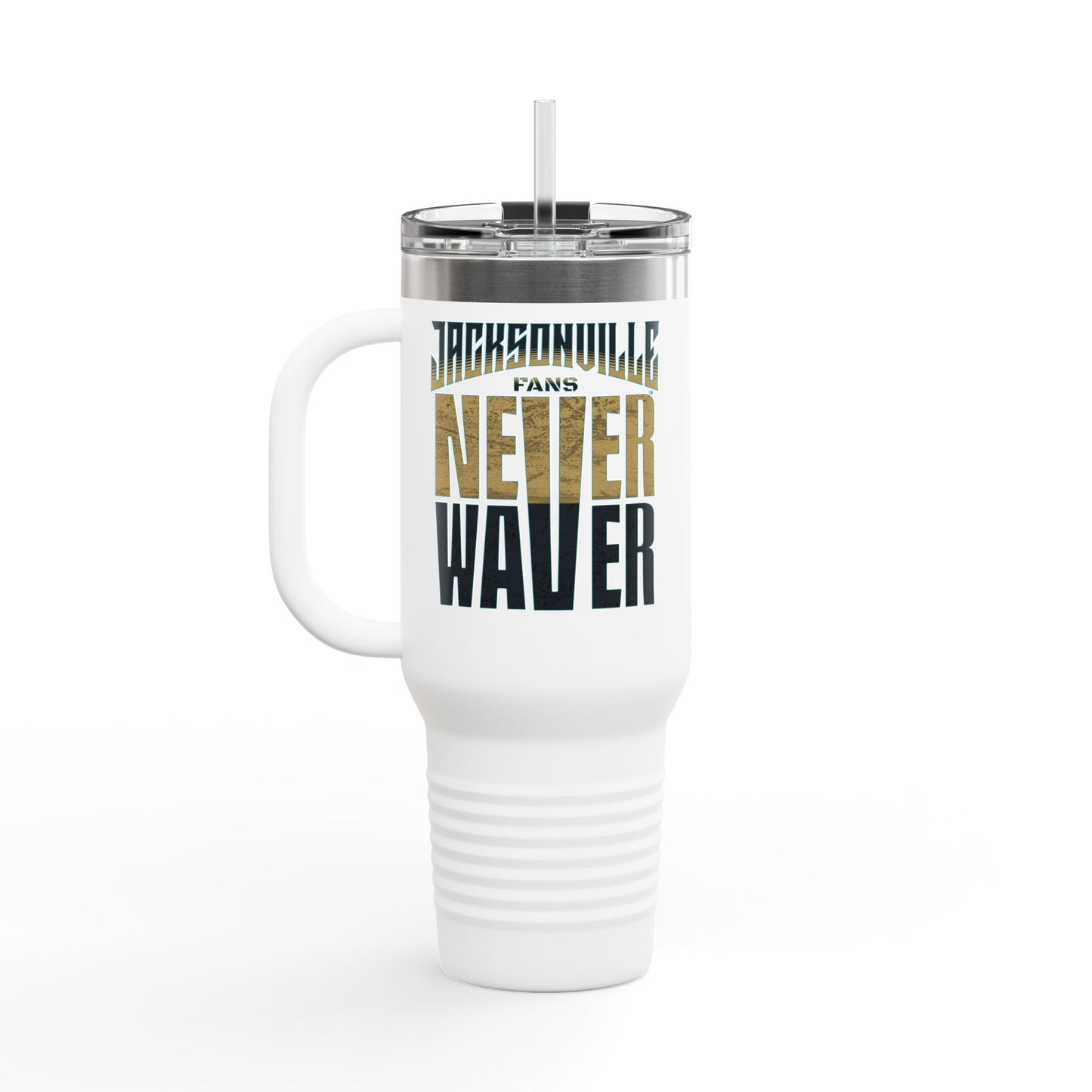 Jacksonville Fans Never Waver Insulated Travel Mug, 40oz - Never Waver