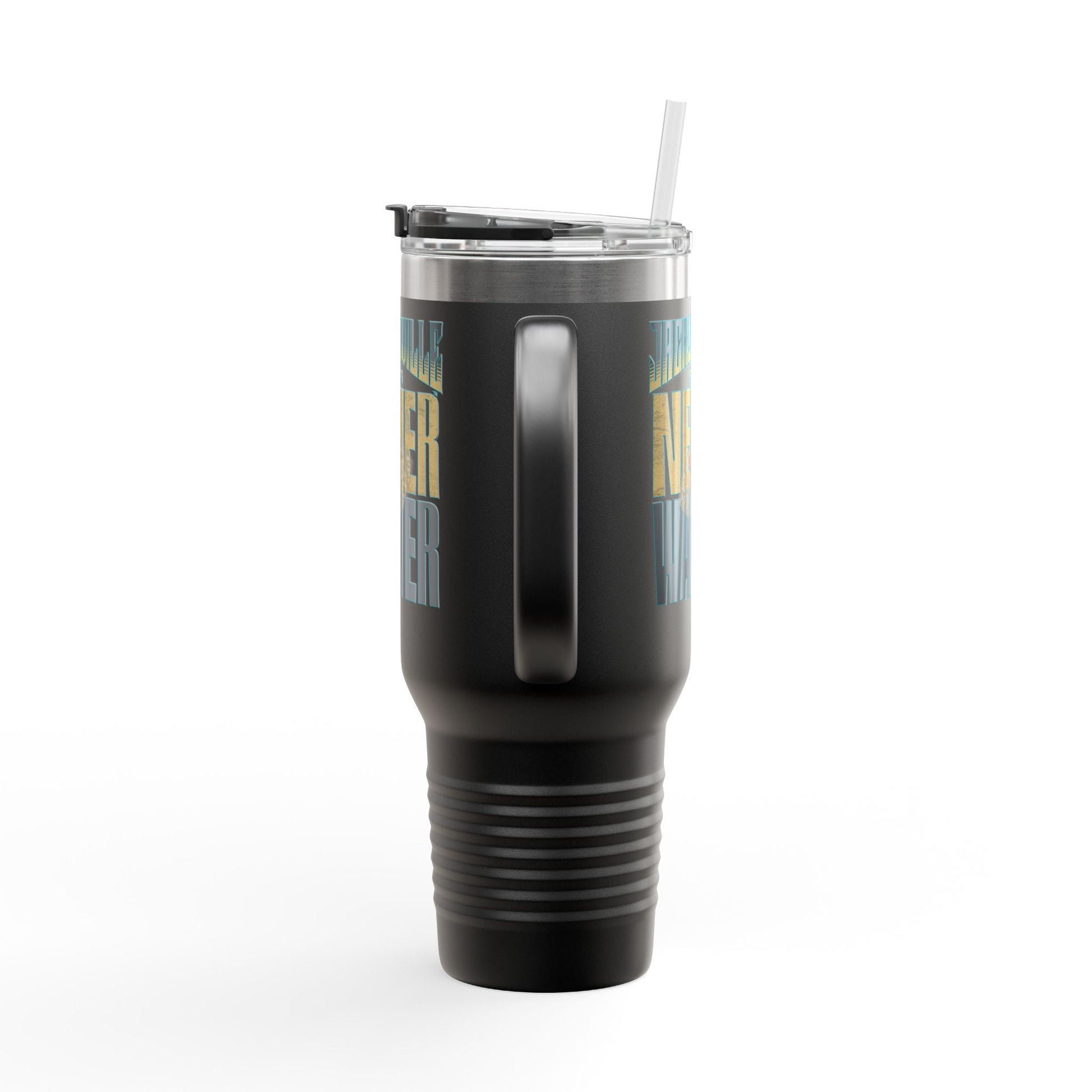 Jacksonville Fans Never Waver W-Leopard Football Insulated Travel Mug, 40oz - Never Waver
