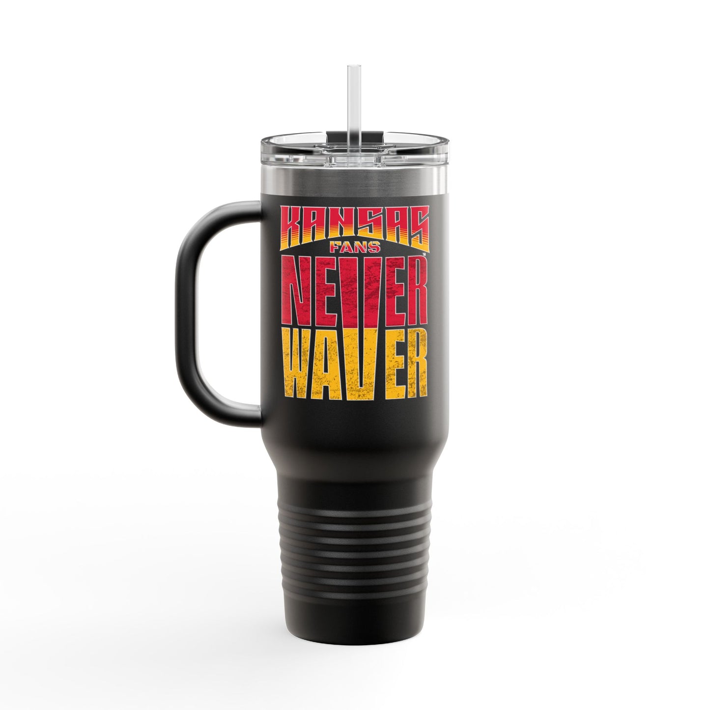 Kansas Fans Never Waver Insulated Travel Mug, 40oz - Never Waver