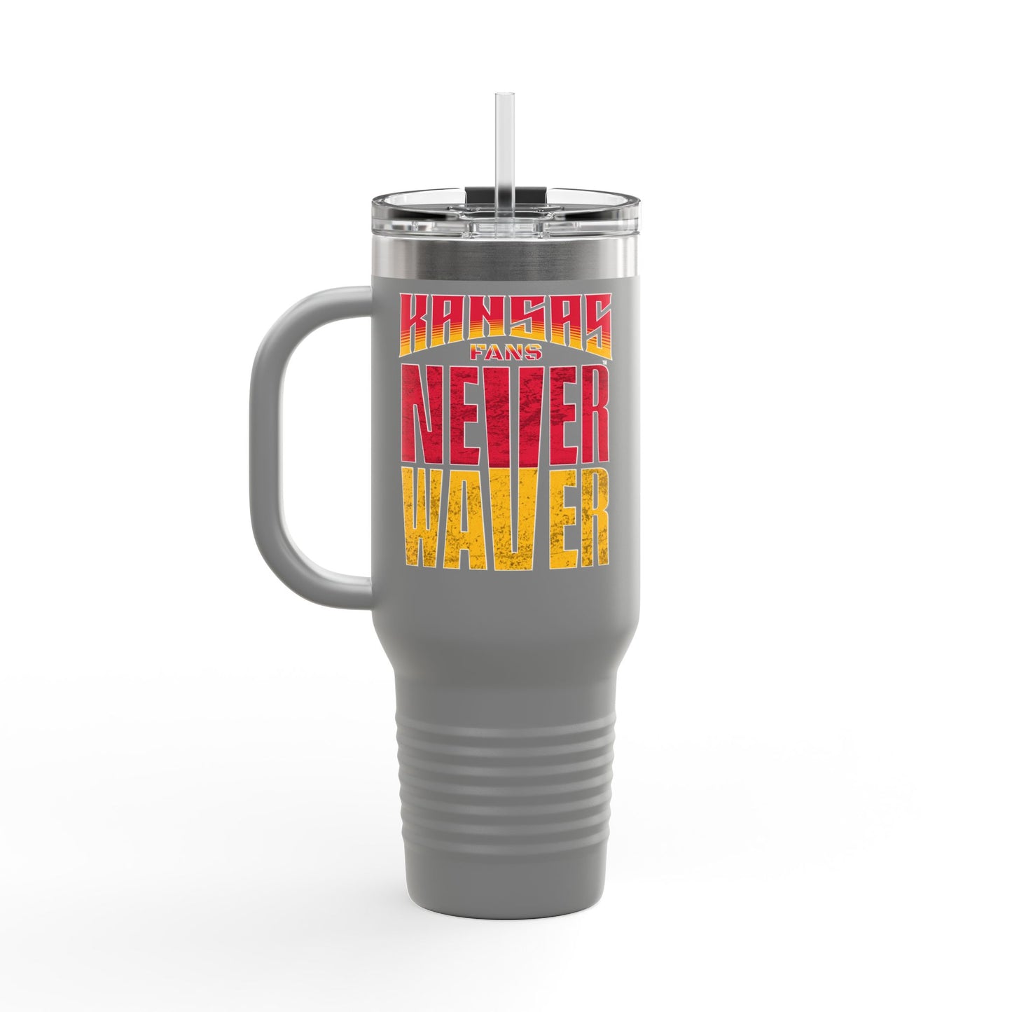 Kansas Fans Never Waver Insulated Travel Mug, 40oz - Never Waver