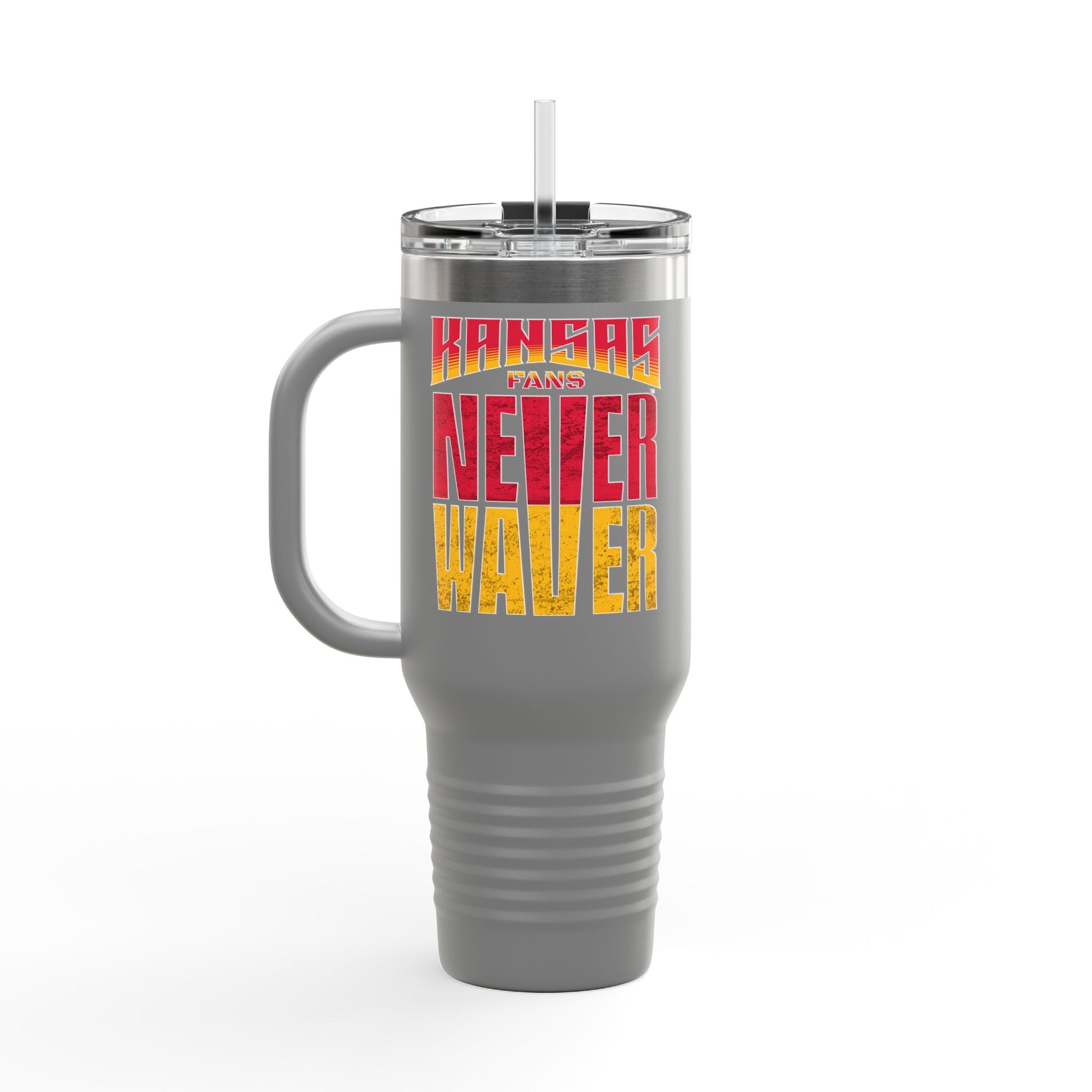 Kansas Fans Never Waver Insulated Travel Mug, 40oz - Never Waver