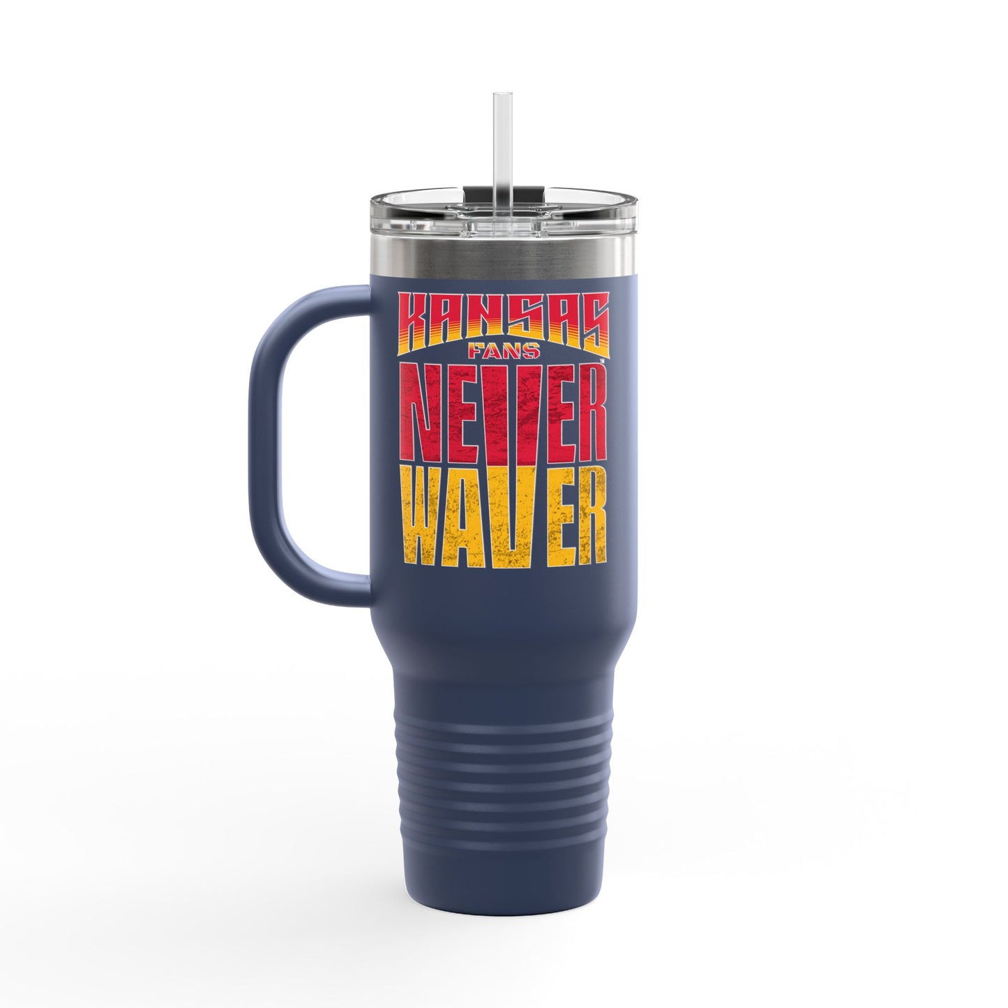 Kansas Fans Never Waver Insulated Travel Mug, 40oz - Never Waver