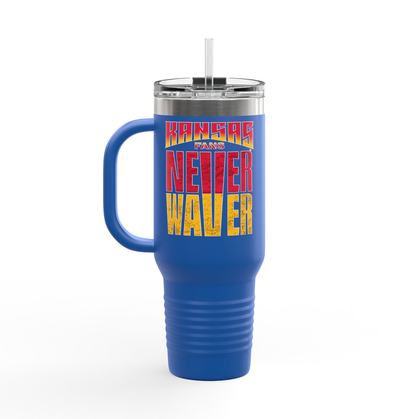 Kansas Fans Never Waver Insulated Travel Mug, 40oz - Never Waver