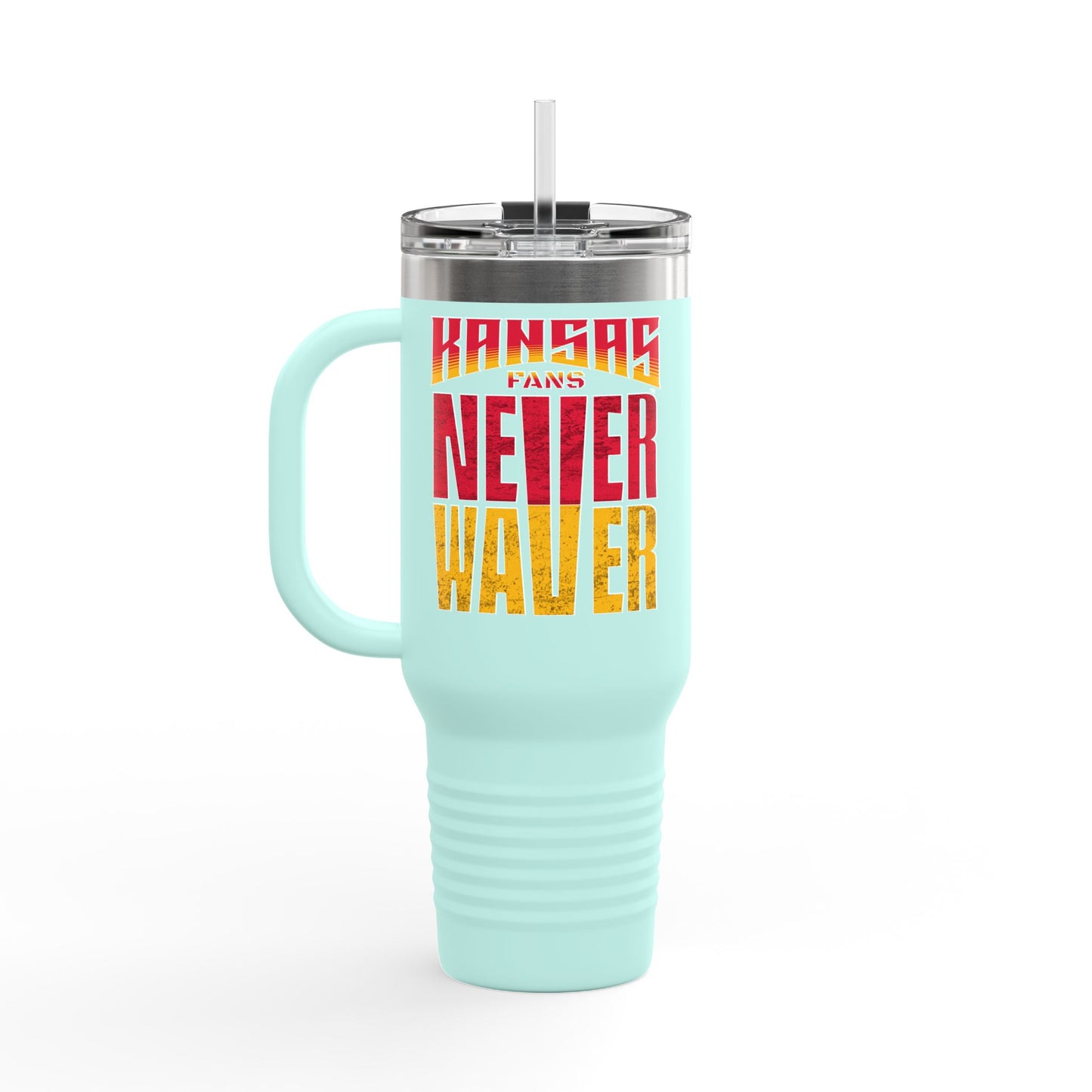 Kansas Fans Never Waver Insulated Travel Mug, 40oz - Never Waver