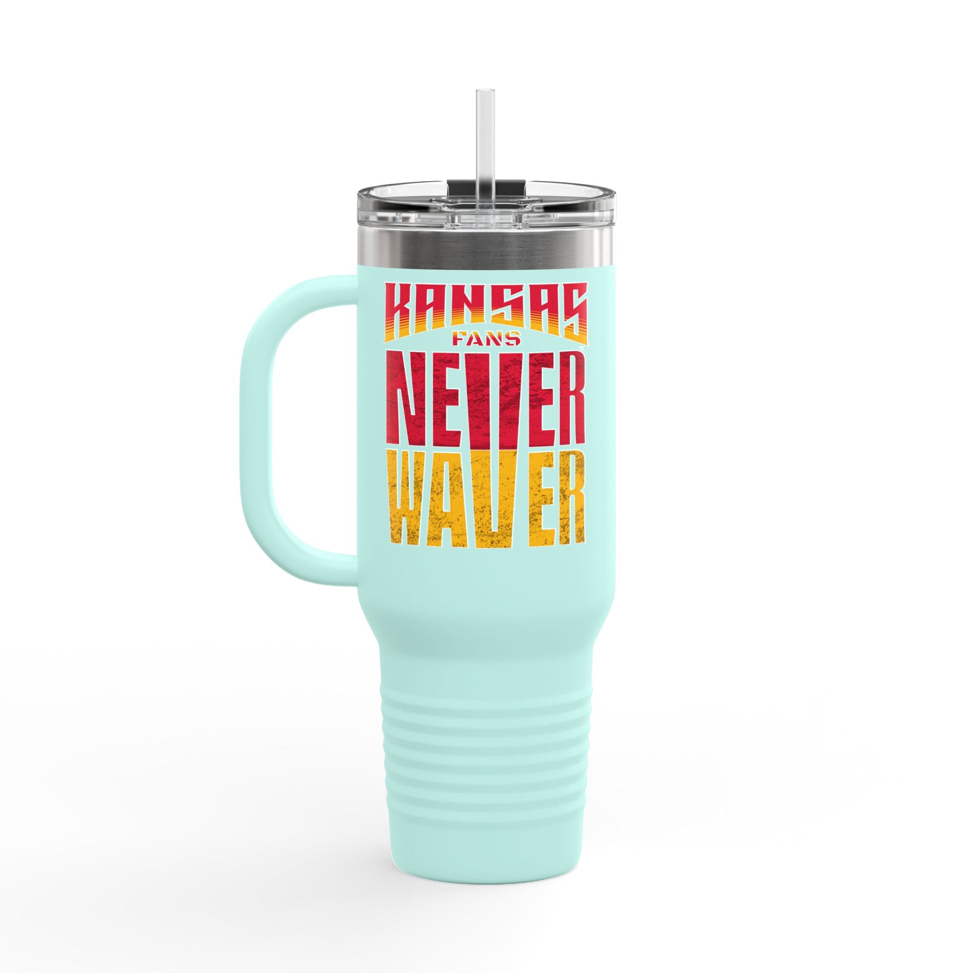 Kansas Fans Never Waver Insulated Travel Mug, 40oz - Never Waver