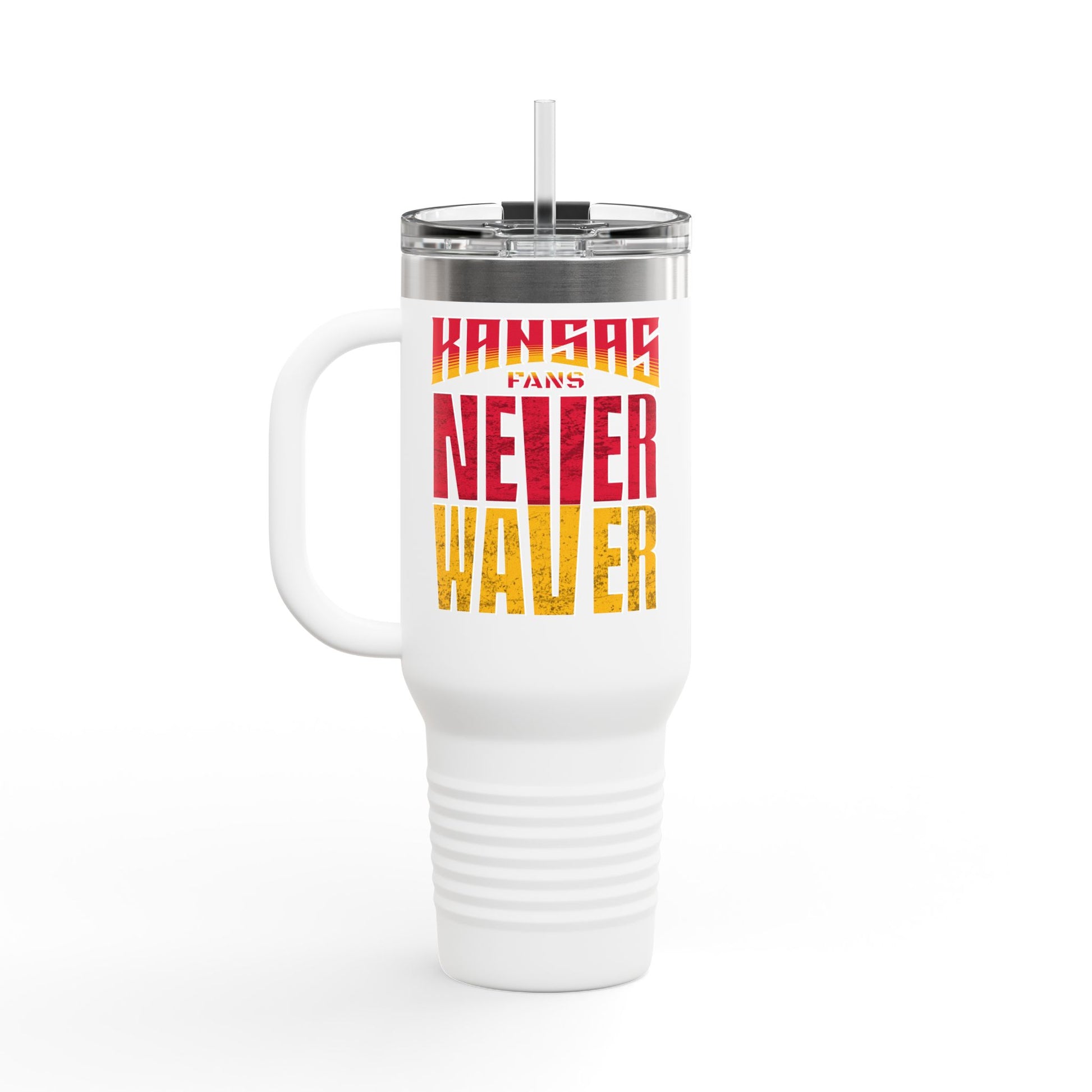 Kansas Fans Never Waver Insulated Travel Mug, 40oz - Never Waver